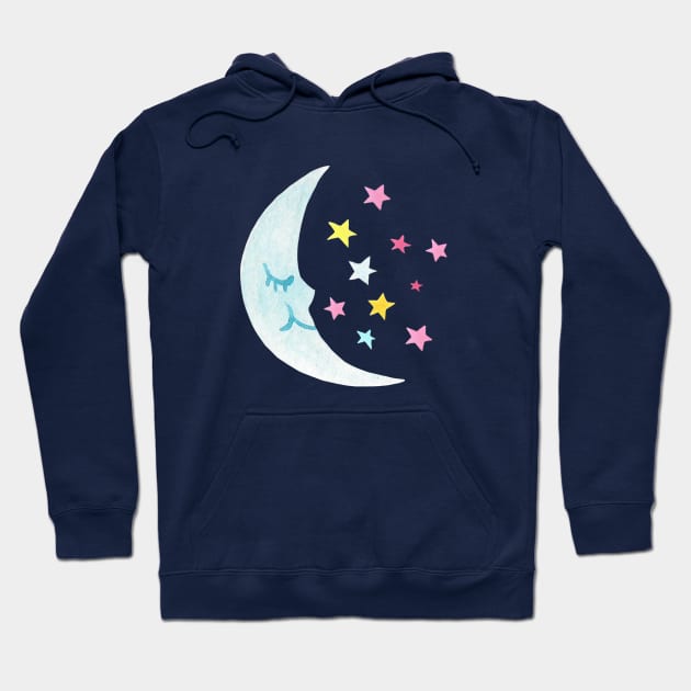 Moon and stars Hoodie by melivillosa